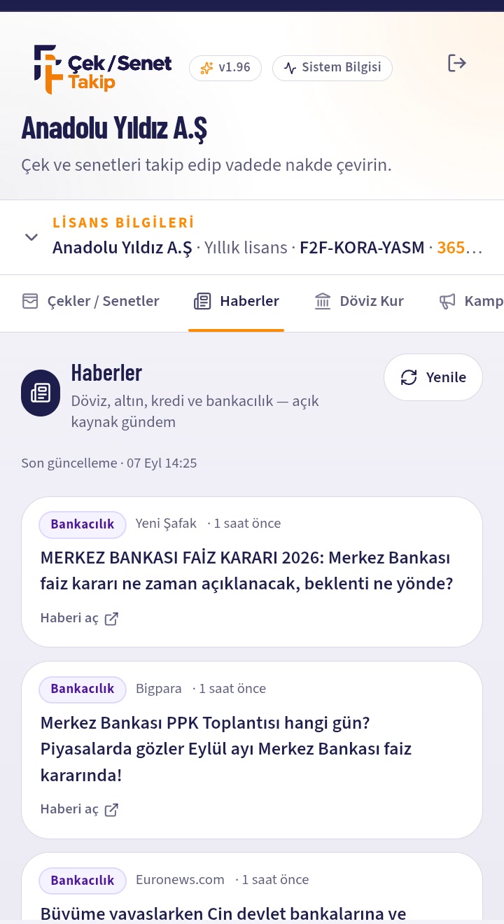 Haberler ekranı